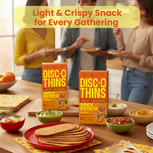 Spicy Potato Roasted Wheat Crackers (6 pack combo) Disc-O Thins