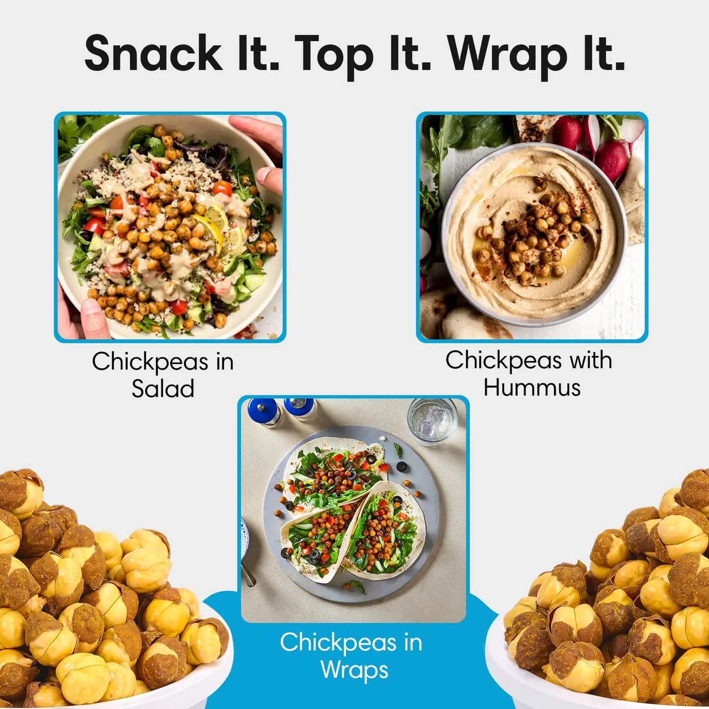 Maniarr’s Dry Roasted Chickpeas Chatpata Masala (80g x 6)- Crispy & Crunchy Chickpeas- Vegan, GMO-Gluten Free, Fiber Healthy Protein Snacks for Adults & Kids-For Home,Office,Travel,Fitness & Appetizer Maniarr’s