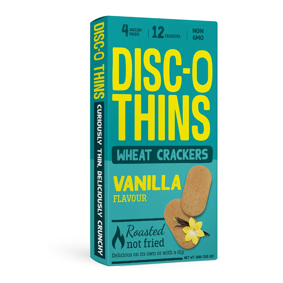 Vanilla Roasted Wheat Crackers (6 pack combo) Disc-O Thins