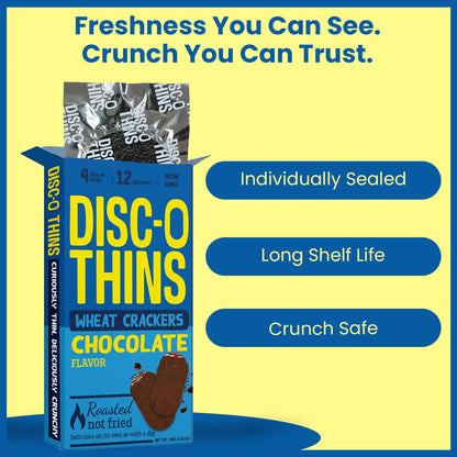 Chocolate Roasted Wheat Crackers (6 pack combo) Disc-O Thins