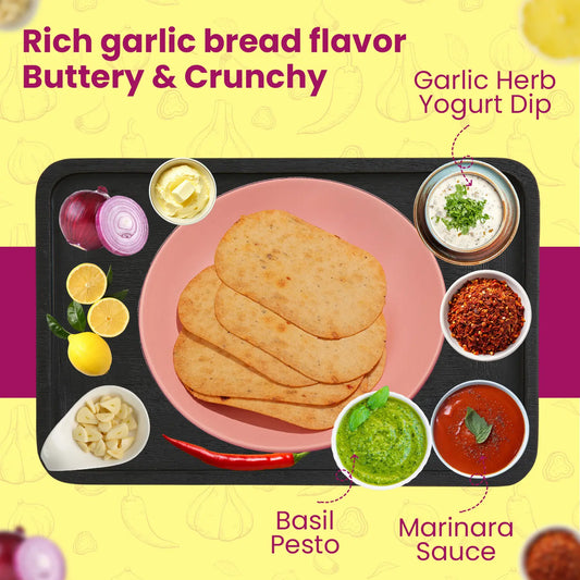 Garlic Bread Roasted Wheat Crackers (6 pack combo) Disc-O Thins