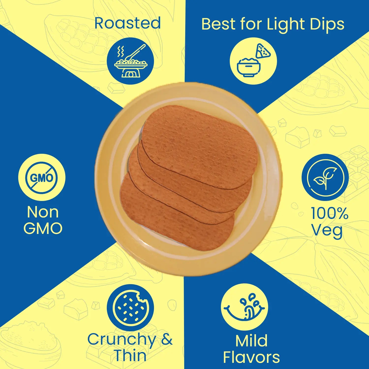 Chocolate Roasted Wheat Crackers (6 pack combo) Disc-O Thins