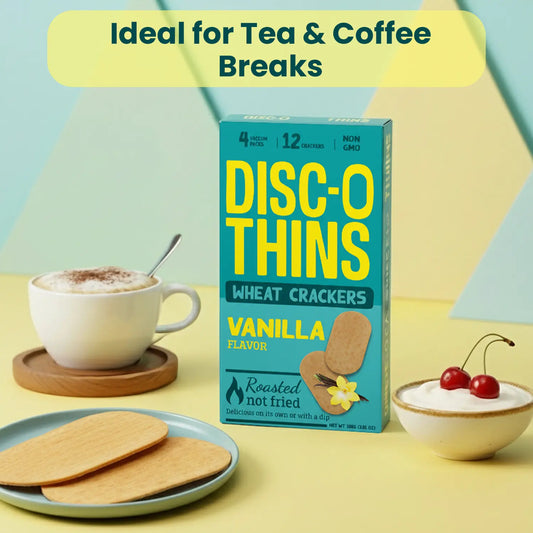 Vanilla Roasted Wheat Crackers (6 pack combo) Disc-O Thins