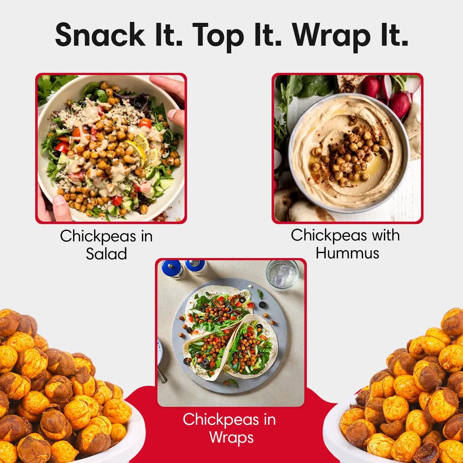 Maniarr’s Dry Roasted Chickpeas Chatpata Masala (80g x 6)- Crispy & Crunchy Chickpeas- Vegan, GMO-Gluten Free, Fiber Healthy Protein Snacks for Adults & Kids-For Home,Office,Travel,Fitness & Appetizer Maniarr’s