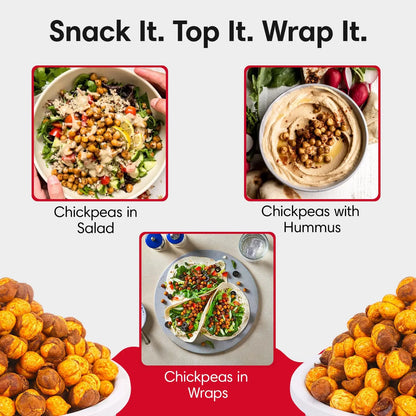 Maniarr’s Dry Roasted Chickpeas Chatpata Masala (80g x 6)- Crispy & Crunchy Chickpeas- Vegan, GMO-Gluten Free, Fiber Healthy Protein Snacks for Adults & Kids-For Home,Office,Travel,Fitness & Appetizer Maniarr’s