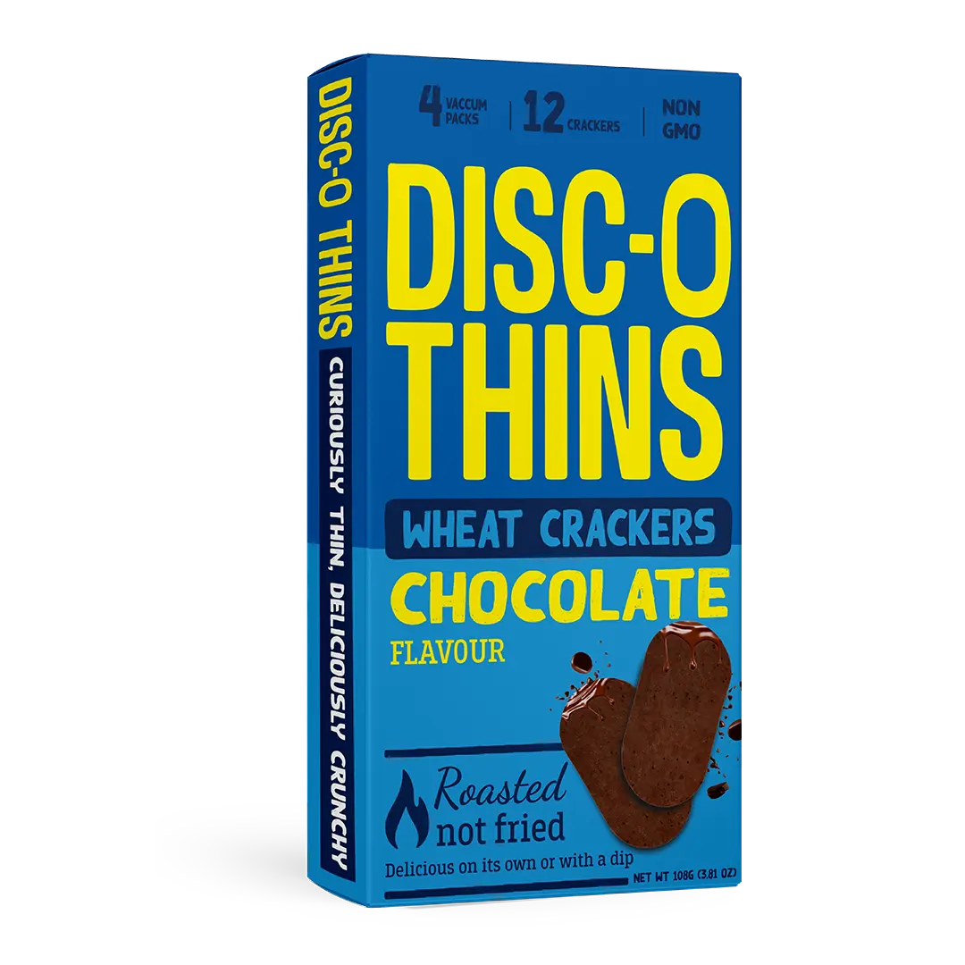 Chocolate Roasted Wheat Crackers (6 pack combo) Disc-O Thins