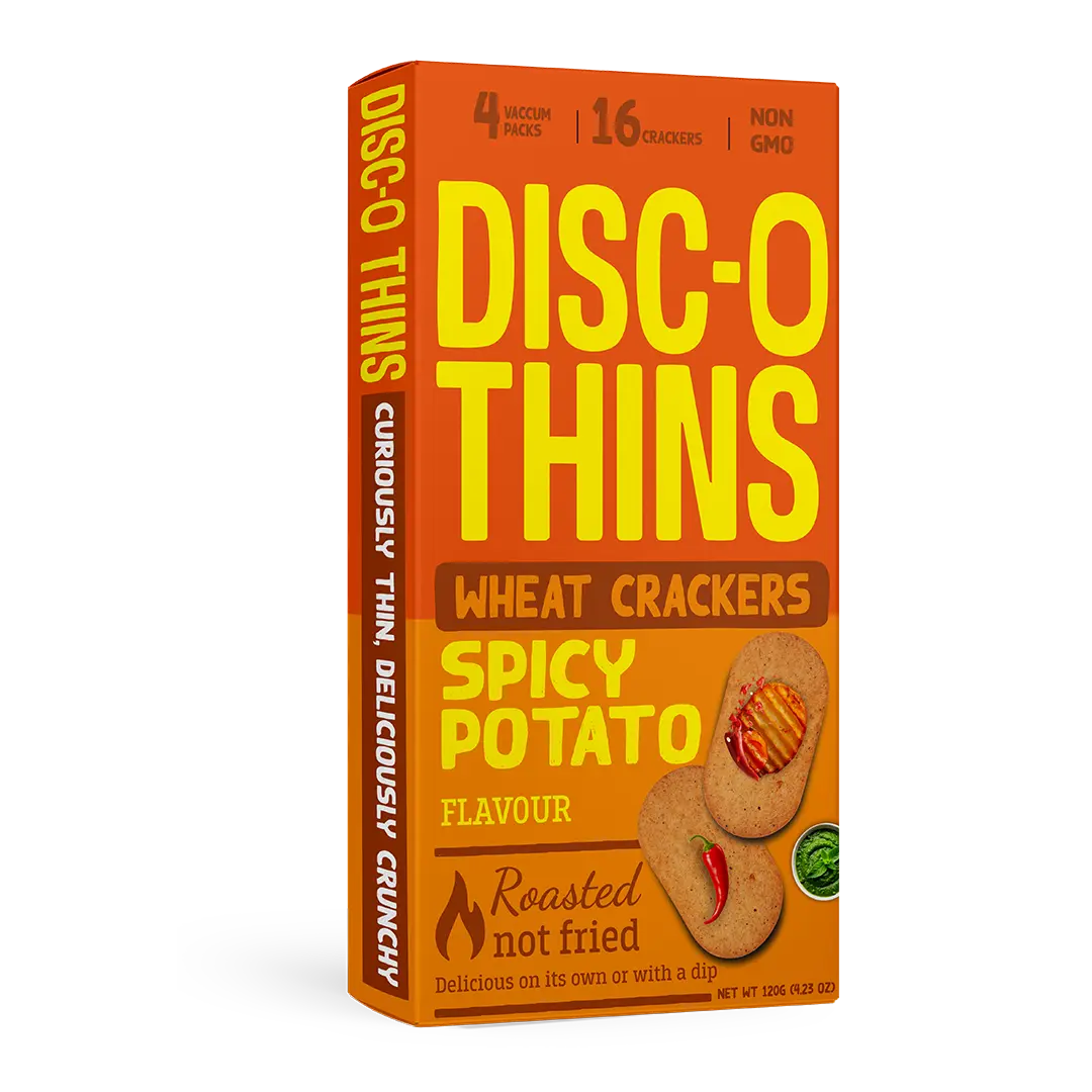 Spicy Potato Roasted Wheat Crackers (6 pack combo) Disc-O Thins